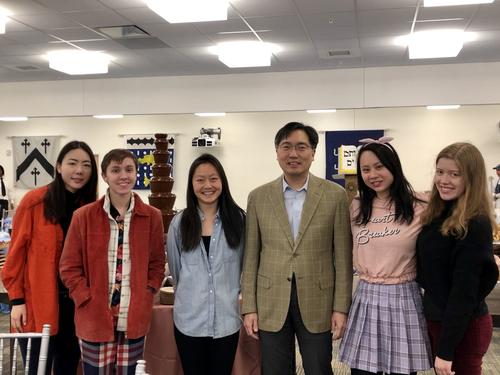 students with dean chun