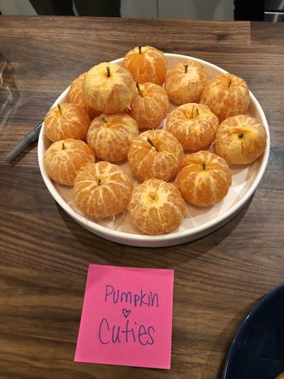 tangerines as pumpkins