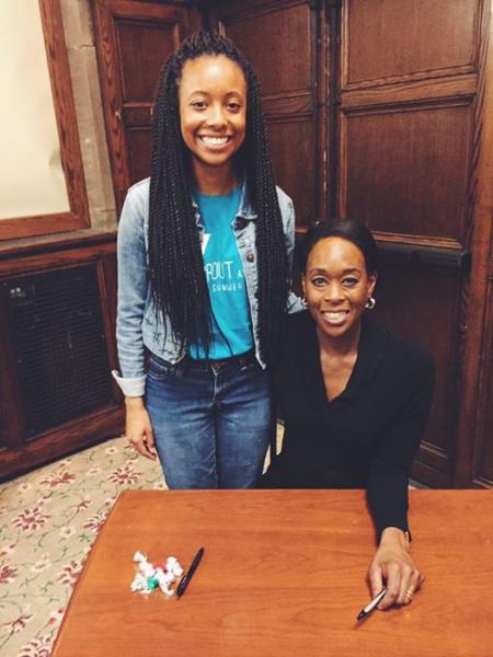 Picture of Margot Lee Shetterly, the author of Hidden Figures, and myself!