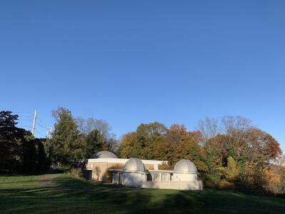 Leitner Observatory on a hill overlooking the Yale Farm