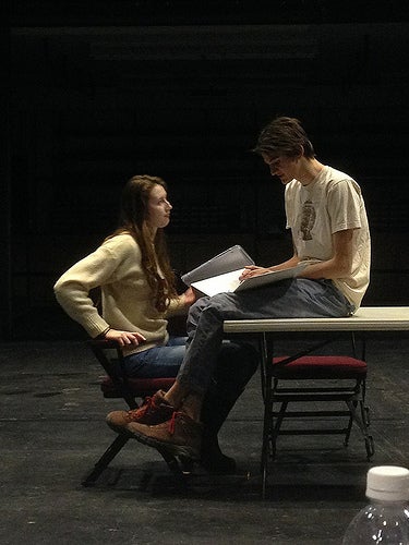 The Author, Stephanie, coaching an actor in &quot;Arcadia&quot;