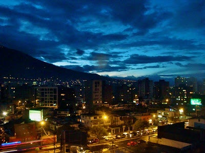 Quito at sundown.