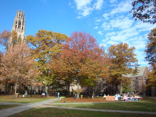A clear autumn day on the Old Campus