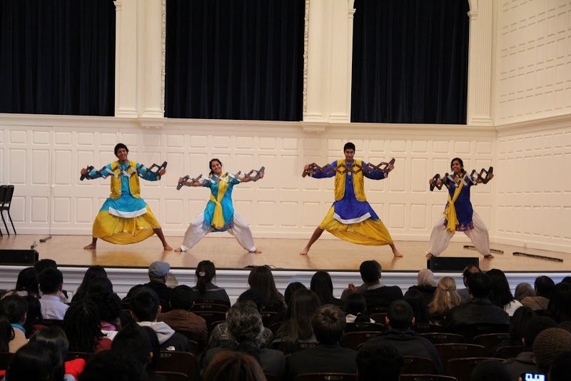 A dance group performing at the Multicultural Open House.