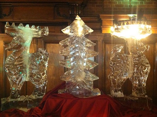 Holiday Ice Sculptures.