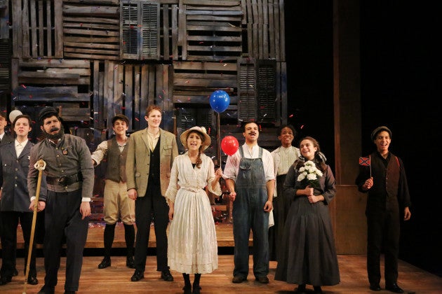 The cast of 'Parade&quot; during a musical number.