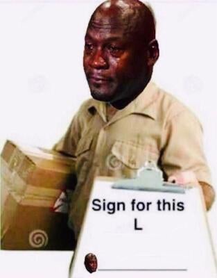 Crying Michael Jordan asking you to sign for this &quot;L&quot;