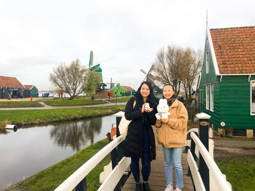 Cassandra and friend in Amsterdam