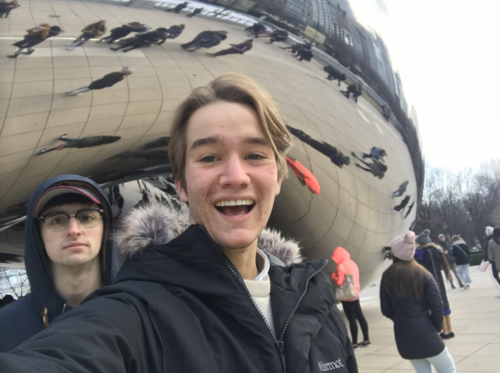 Selfie in Front of Bean