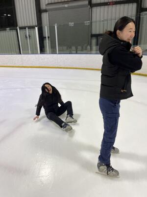 Falling on ice