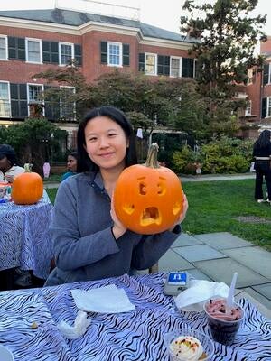 Me with my finished pumpkin