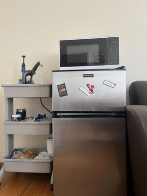 Image of microwave and fridge