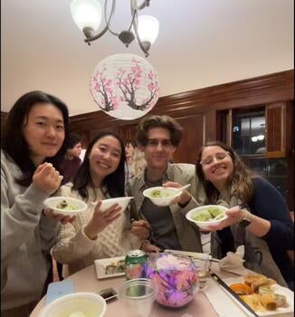 photo of my friends showing matcha icecream