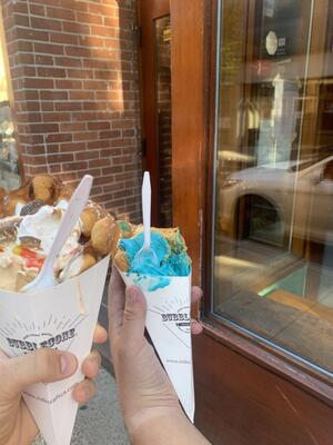 Two ice cream cones