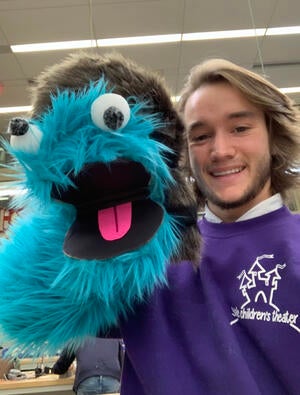 selfie with a puppet