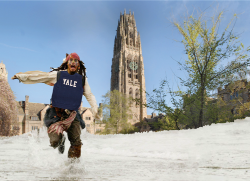 Jack Sparrow running at Yale