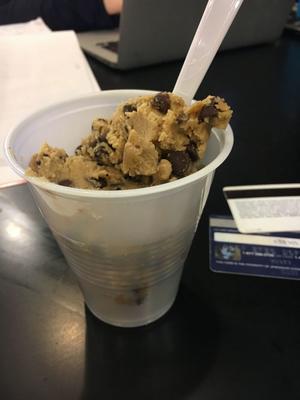 cookie dough in a cup