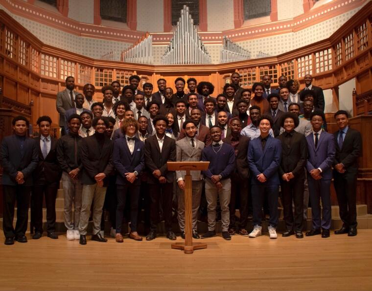 The Yale Black Men's Union at our Fall 2022 induction ceremony.